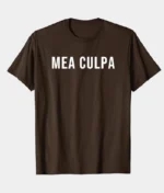 Mea Culpa T Shirt Brown (1)