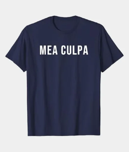 Mea Culpa T Shirt Navy Blue (1)