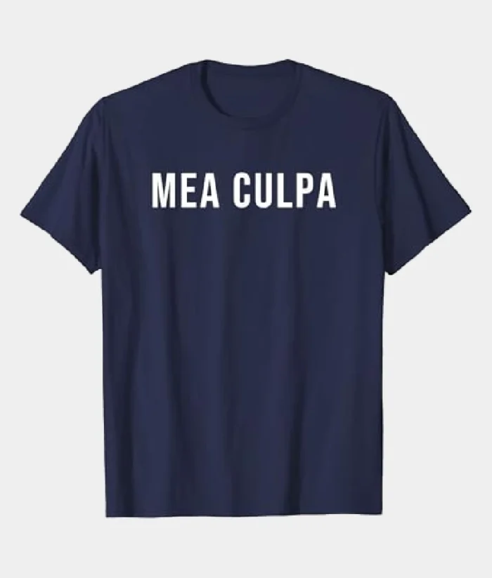 Mea Culpa T Shirt Navy Blue (1)