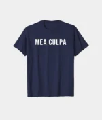 Mea Culpa T Shirt Navy Blue (2)