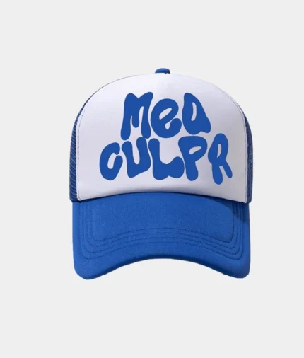 Mea Culpa Trucker Hat Blue & White (2)