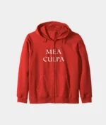 Mea Culpa Zip Hoodie Red (2)