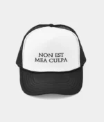 Non Est Mea Culpa Trucker Hat Black & White (2)